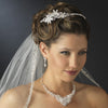 Triple Flower Accented Crystal Bridal Wedding Headband 910