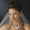 Silver Clear Rhinestone & Crystal Bridal Wedding Jewelry Set 9707