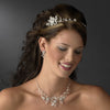 Headpiece 9952 Silver Clear Flower Vine