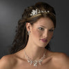 Headpiece 9952 Silver Clear Flower Vine