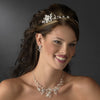 Headpiece 9952 Silver Clear Flower Vine