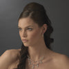 * Silver Clear Bridal Wedding Necklace Earring Set NE 984