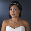 Bridal Wedding Necklace Earring Set 992 Silver Clear