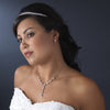 Bridal Wedding Necklace Earring Set 992 Silver Clear