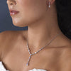 Bridal Wedding Necklace Earring Set 992 Silver Clear