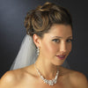 Silver White Freshwater Pearl Swarovski Crystal Bead Bridal Wedding Jewelry Set