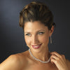 Silver Clear Rhinestone Crystal Bridal Wedding Jewelry Set