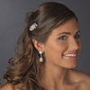 * Silver Clear Bridal Wedding Hair Comb 8880