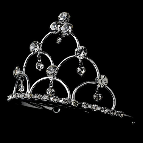 * Silver Plated Child's Bridal Wedding Tiara Bridal Wedding Hair Comb HPC 500