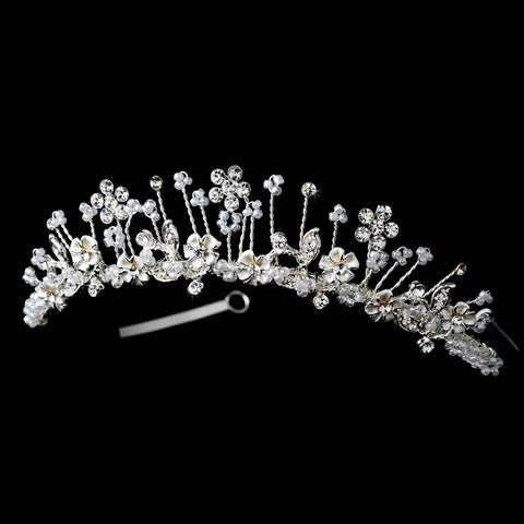 * Silver Plated Flower Girl's Bridal Wedding Tiara HPC 100