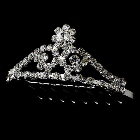 * Silver with Clear Crystals Child's Bridal Wedding Tiara HPC 155