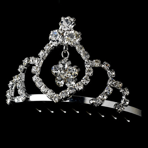 * Silver with Clear Crystals Child's Bridal Wedding Tiara HPC 241