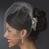 Silver Plated Floral Bridal Wedding Hair Comb 8111