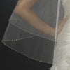 Bridal Wedding Veil 2824 White - Fingertip Swarovski Crystal & Rhinestone Edge (30" x 36"long)