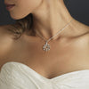 Silver Clear Cubic Zirconia Bridal Wedding Necklace N 8787
