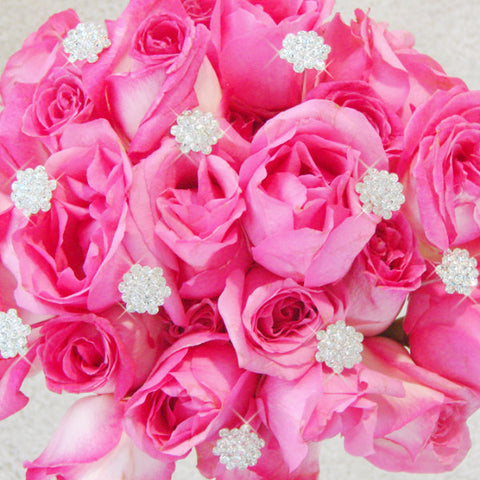 Sparkling Bridal Wedding Bouquet Crystal Clusters (Sold in Sets of 2)