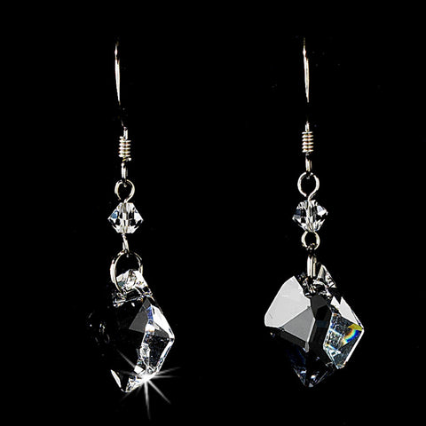 * Earring 8124 Silver Clear