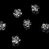 12 Silver Clear Rhinestone Flower Bridal Wedding Twist Ins 0003