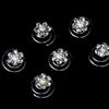 12 Stunning Silver Clear Rhinestone & White Pearl Flower Bridal Wedding Twist Ins 05