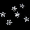 12 Wonderful Silver Clear Rhinestone Star Bridal Wedding Twist Ins 0119