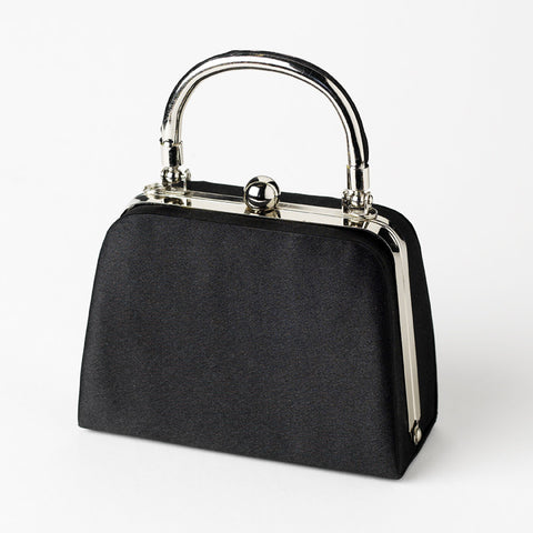 Fabulous Black Satin Bridal Wedding Evening Bag 7647