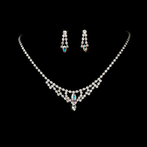 * Bridal Wedding Necklace Earring Set colors 340