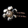 Brown Rhinestone Flower Bridal Wedding Ring 17