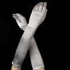 Elbow Formal Bridal Wedding Matte Satin/Satin Gloves