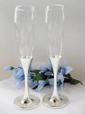 Glitter Glamour Wedding Toasting Flutes FL 83613