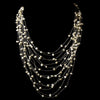 14 Strand Silk w/ Freshwater Pearl Bridal Wedding Necklace 7828