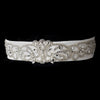 Rhinestone & Glass Bead Swirl Bridal Wedding Belt 292