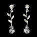 Silver Clear Floral Leaf and other colors Dangle Necklace Earring Sets NE 328