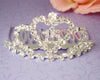* Miniature Sweet 15 Rhinestone Covered Bridal Wedding Tiara Hair Comb (Silver or Gold) 713