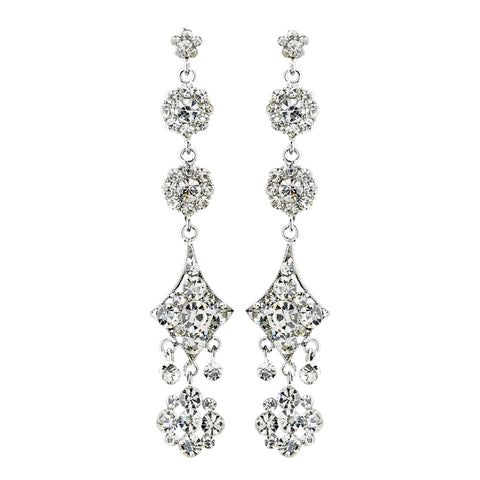 Earring 1029 Silver Clear