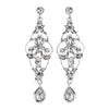 Wonderful Silver Clear Crystal Chandelier Bridal Wedding Earrings 1064