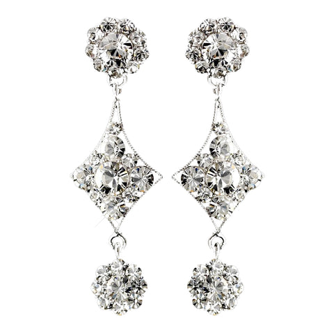 Silver Clear Earring Set 1265