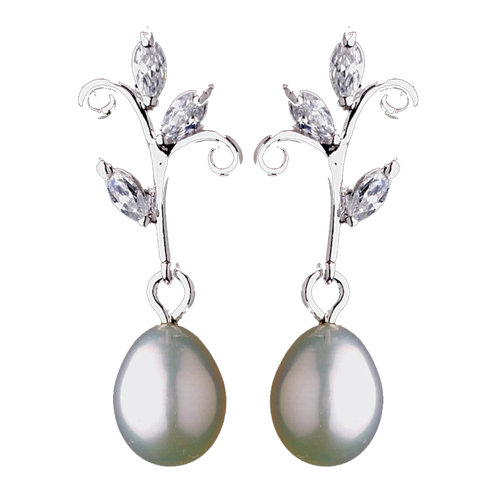 Antique Silver Freshwater Pearl Earring Set 2029