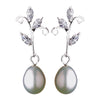 Antique Silver Freshwater Pearl Earring Set 2029