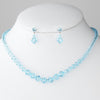 * Aqua Swarovski Crystal Bridal Wedding Jewelry Set NE 231