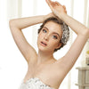 Silver Clear Marquise Rhinestone Floral Side Bridal Wedding Hair Comb 4516