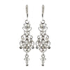 Rhodium Clear Rhinestone Chandelier Bridal Wedding Earrings 76016