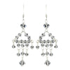* Silver Chandelier Design Swarovski Crystal Beads Earring 8266
