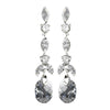 Elegant Dainty Crystal & Cubic Zirconia Bridal Wedding Earrings E 9018