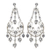 Silver Clear Rhinestone Bridal Wedding Earrings 941