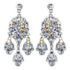 Celebrity Style Silver Clear AB Chandelier Bridal Wedding Earrings E 943