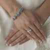 Blue Charm Bridal Wedding Bracelet B 1008