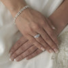 Pretty Pearl & Rhinestone Crystal Bridal Wedding Bracelet B 10119
