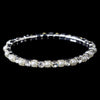 Silver White Pearl Bridal Wedding Stretch Bridal Wedding Bracelet 10352