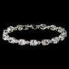 Silver Clear CZ Stone Bridal Wedding Bracelet 10383
