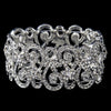 Victorian Floral Ambiance Cuff Bridal Wedding Bracelet 10519